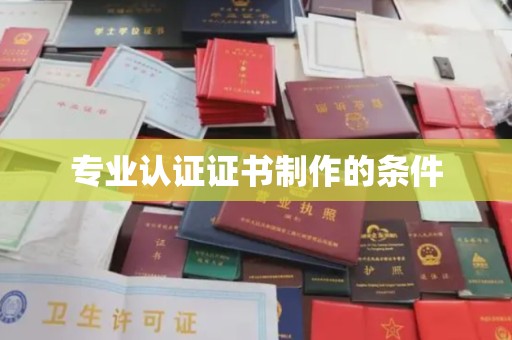 大城专业认证证书制作的条件