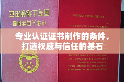 大城专业认证证书制作的条件，打造权威与信任的基石
