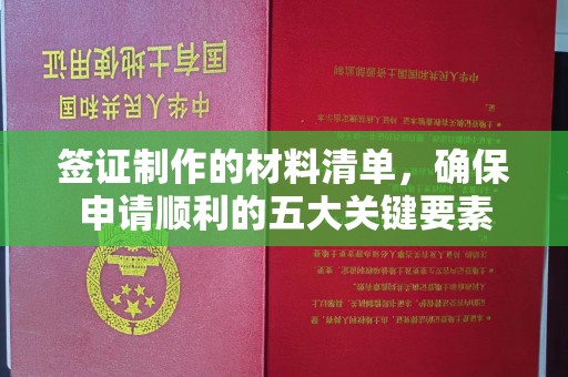 大城签证制作的材料清单，确保申请顺利的五大关键要素