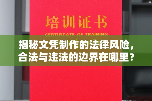 大城揭秘文凭制作的法律风险，合法与违法的边界在哪里？
