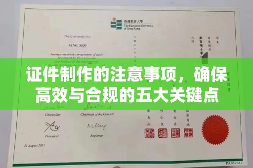 大城证件制作的注意事项，确保高效与合规的五大关键点