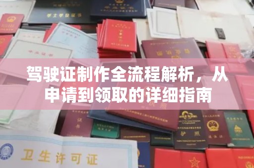 大城驾驶证制作全流程解析，从申请到领取的详细指南
